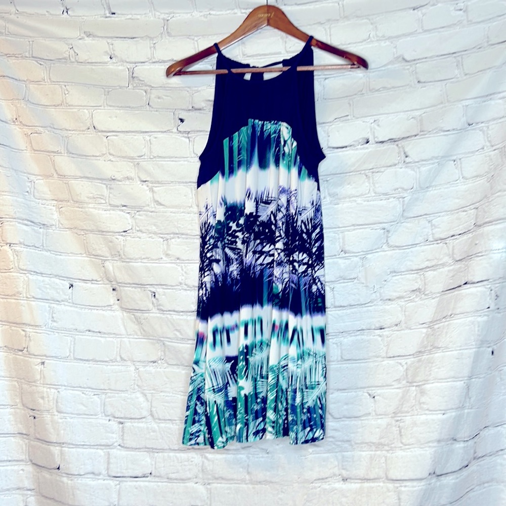 Trina Turk Purple Blue Halter-Style Dress Size Small Excellent Condition